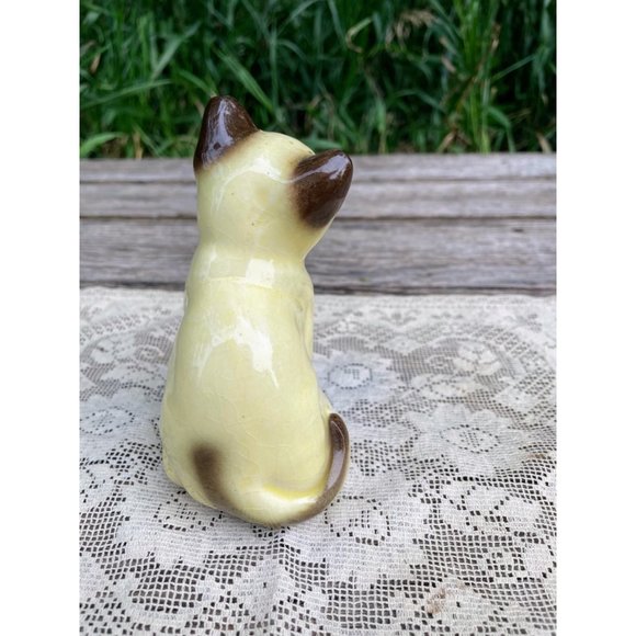 Vintage 1950s Ceramic Siamese Kitten Figurine - Picture 5 of 9